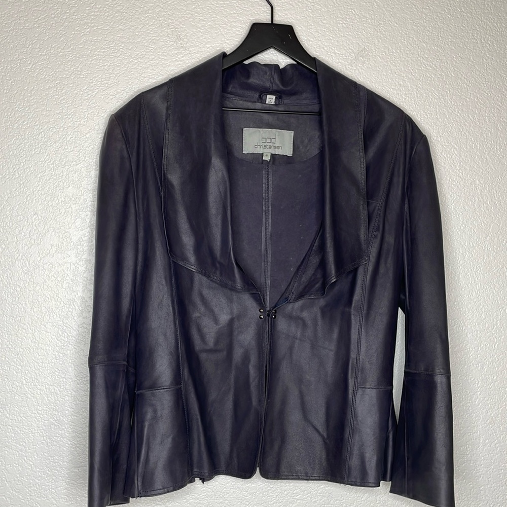 Bod Christensen Leather Lightweight Jacket Size 8